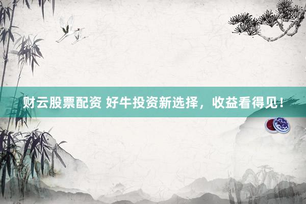 财云股票配资 好牛投资新选择，收益看得见！