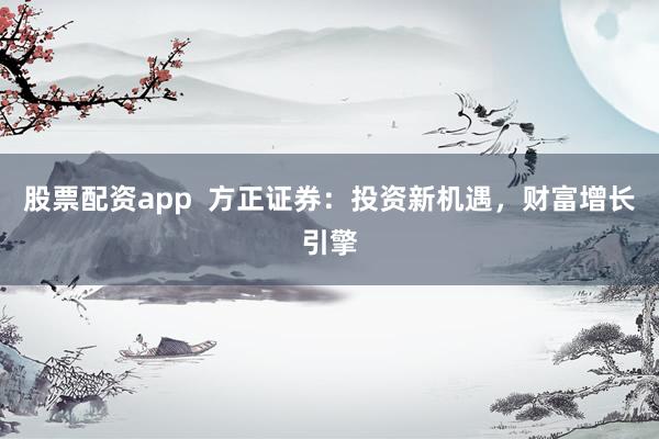 股票配资app  方正证券：投资新机遇，财富增长引擎