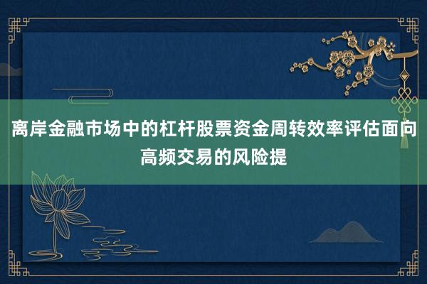 离岸金融市场中的杠杆股票资金周转效率评估面向高频交易的风险提