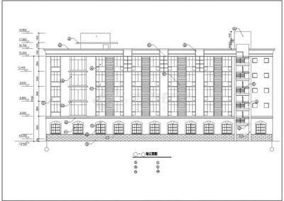 长沙市某工厂2700平米五层框架结构职工宿舍楼建筑设计CAD图纸